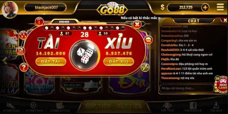 Tài Xỉu siêu hot tại cổng game go88